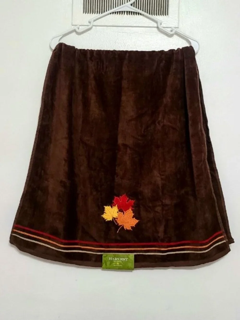 Autumn Leaves Embroidered Towel